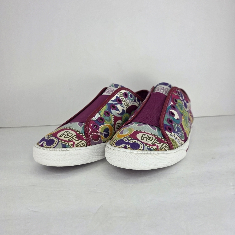 Coach Y2k Barrett Pop Graphic Multicolor Punk Preppy Slip-On Sneakers Size 9.5 B - Picture 2 of 16